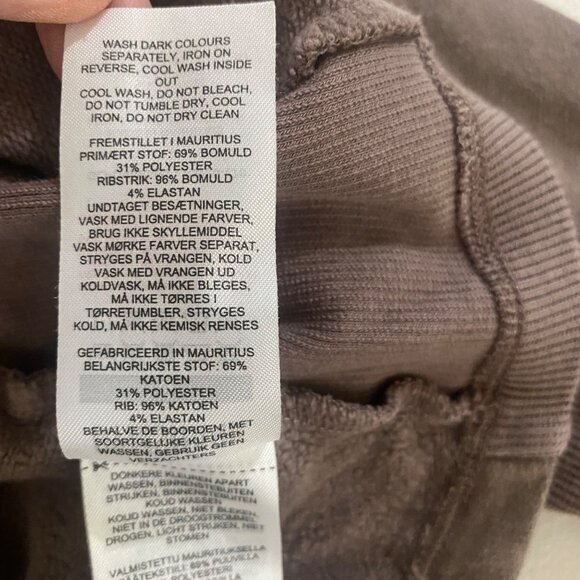 Gymshark Legacy Cropped Hoodie Top Womens Size S Brown Fitness Athleisure Pullo - Picture 6 of 8